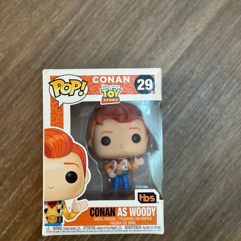 2019 SDCC Exclusive Funko Pop! TBS: Conan O'Brien as Woody (Toy Story) #29